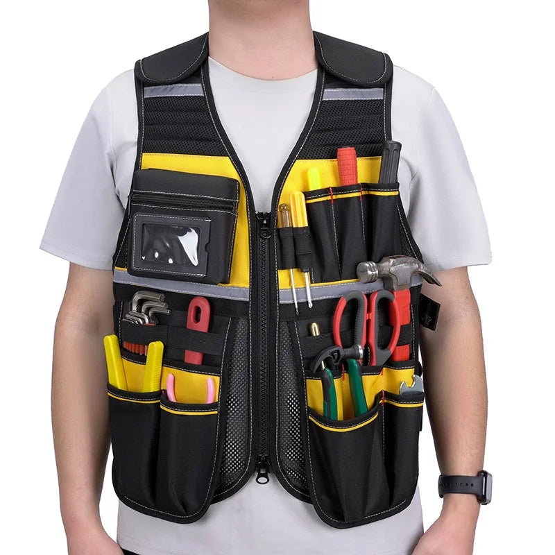 Manufacturer's Electricians Vest Multi-Port Rescue Construction Sites Workwear Garden Maintenance Electrician's Hardware Tool
